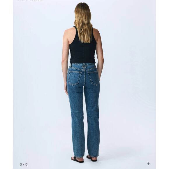 SLVRLAKE London high-rise straight-leg organic jeans in born to run - Picture 2 of 10